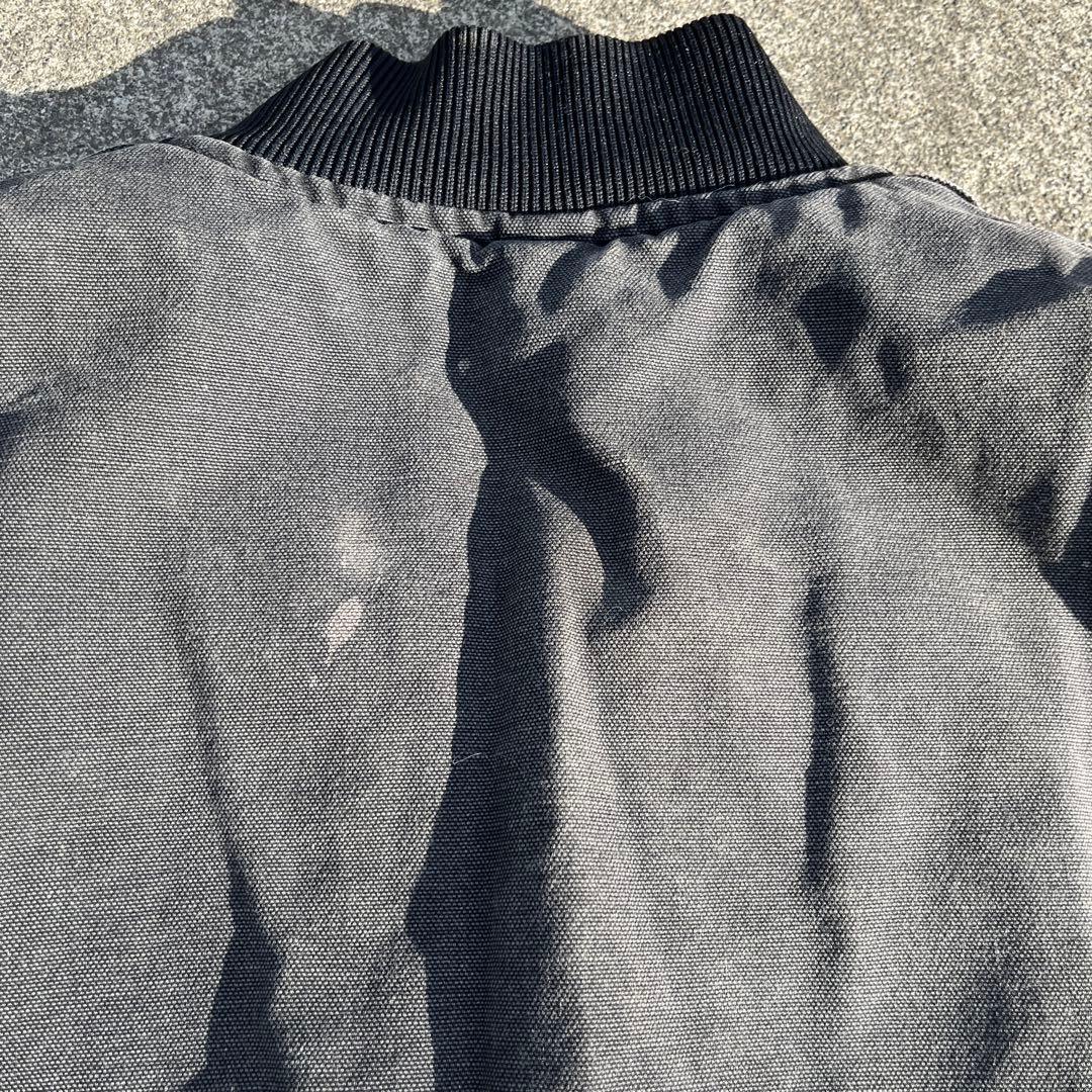 Carhartt ブラック ダウンベストUSA製　極上フェードXL