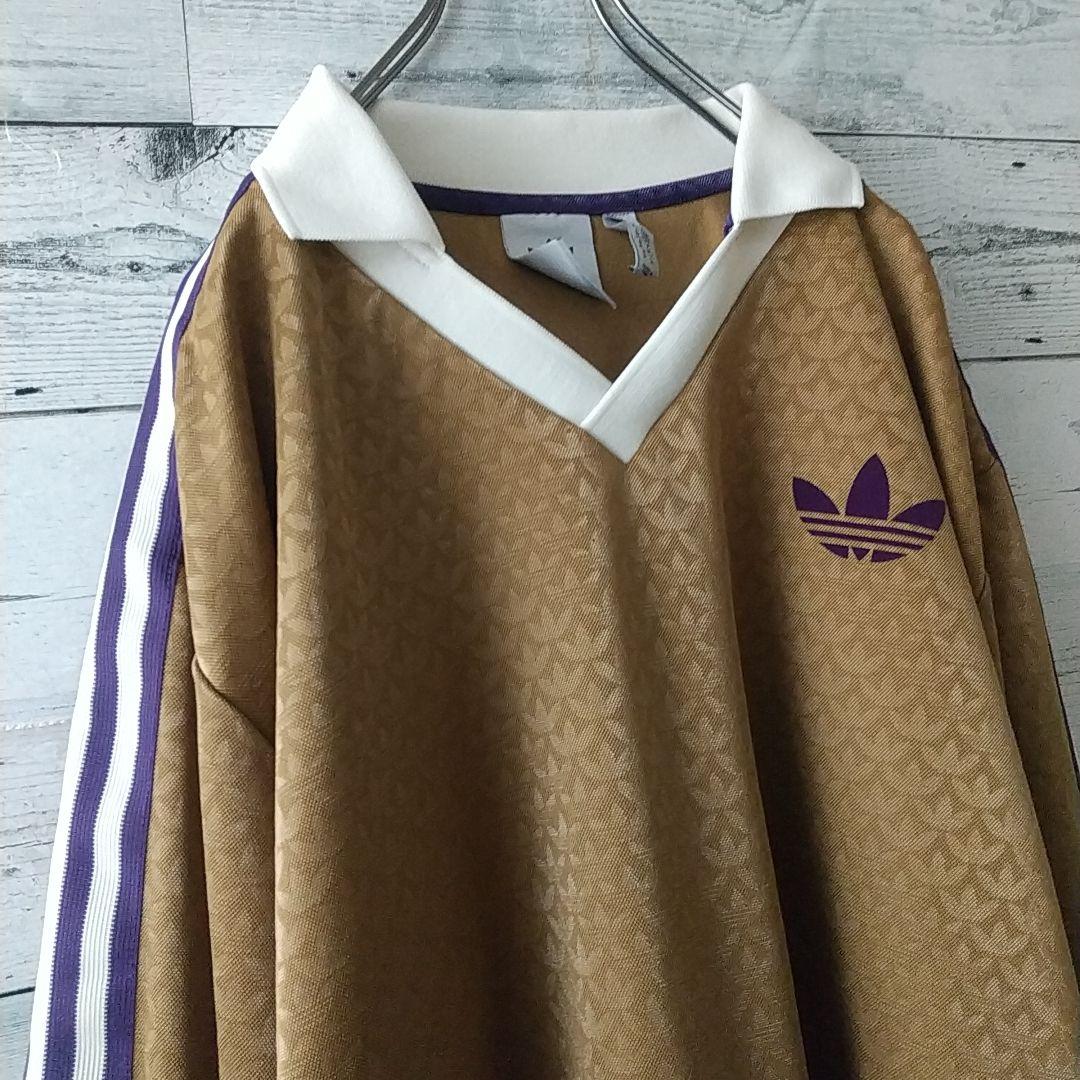 超人気☆アディダス ホログラム スリーライン ポロシャツ ゲームシャツ XL