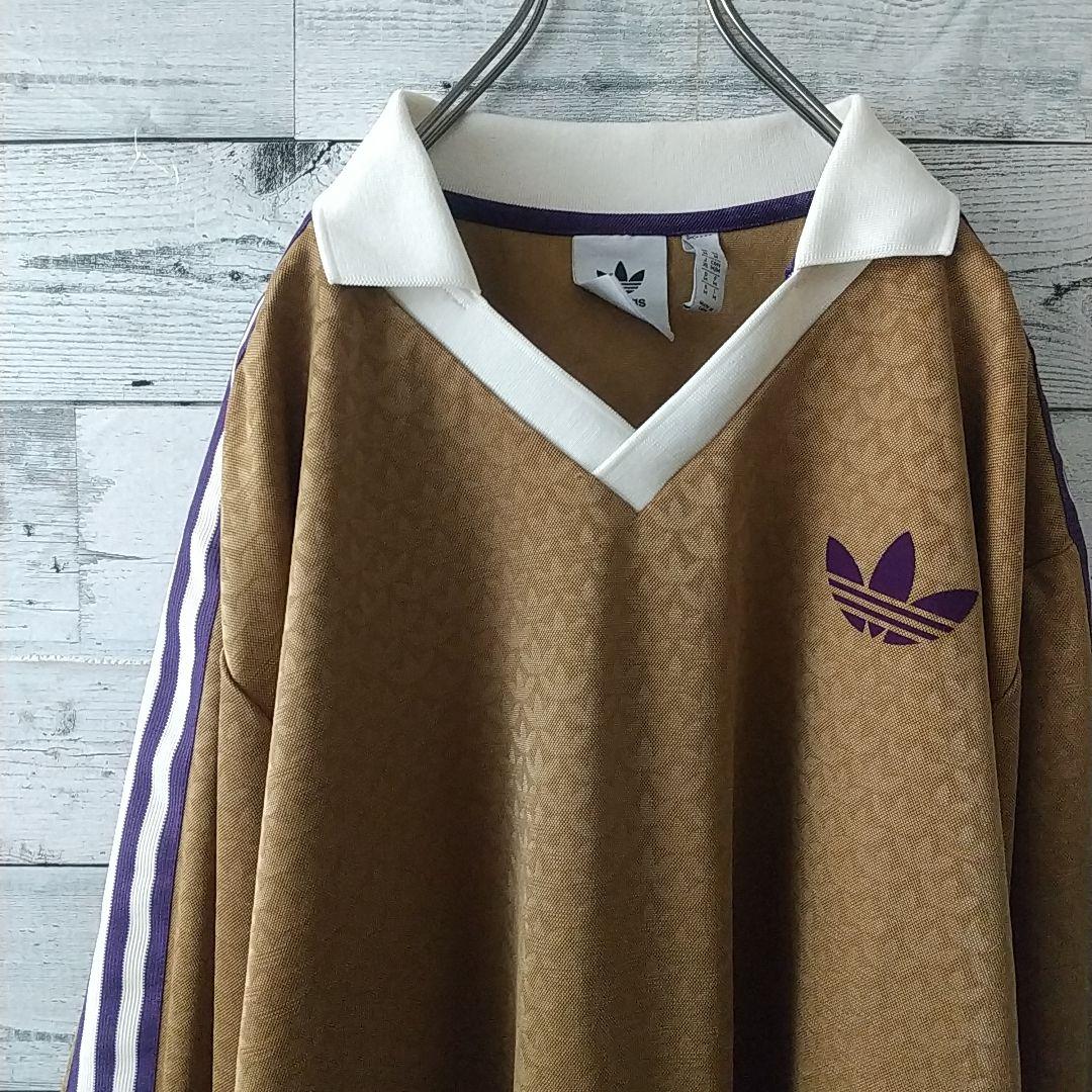 超人気☆アディダス ホログラム スリーライン ポロシャツ ゲームシャツ XL