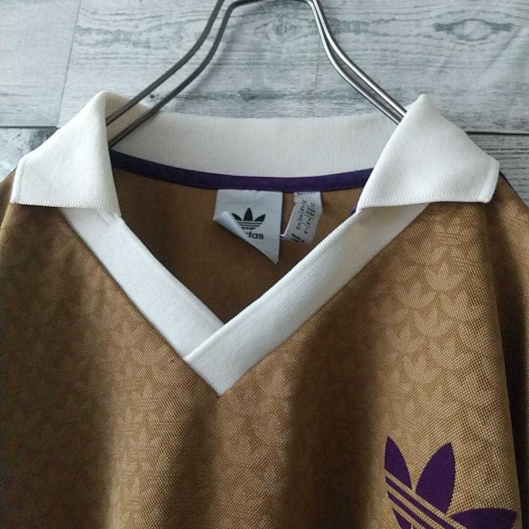 超人気☆アディダス ホログラム スリーライン ポロシャツ ゲームシャツ XL