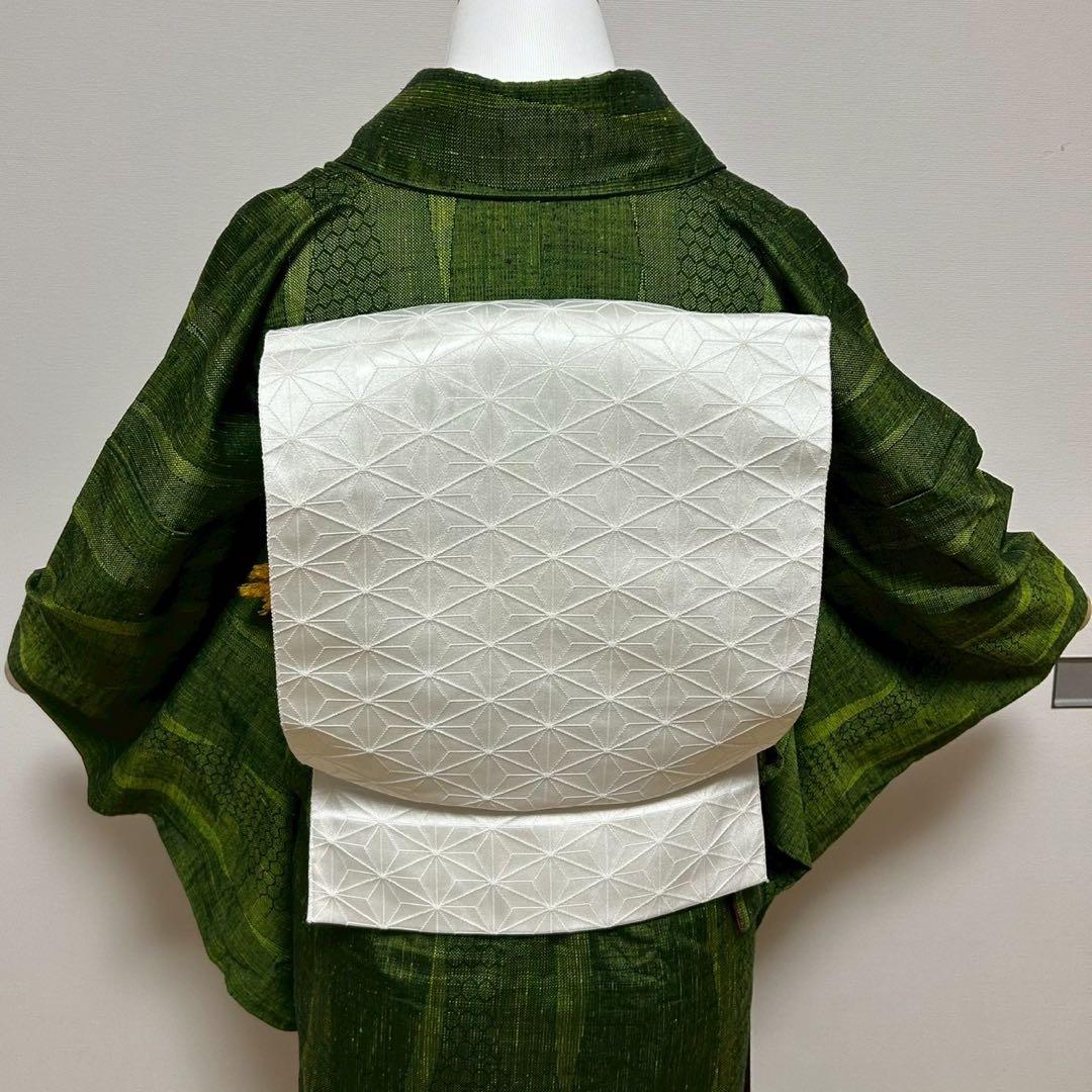 く*ん様 モ43 未使用近い　美品　袷　紬　ぜんまい紬系　色紬　小紋　フルセット