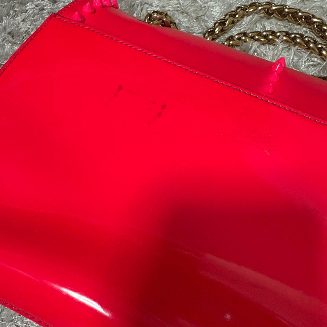 ひ*り様 ピンク スタッズリボン ショルダーバッグ　ルブタン