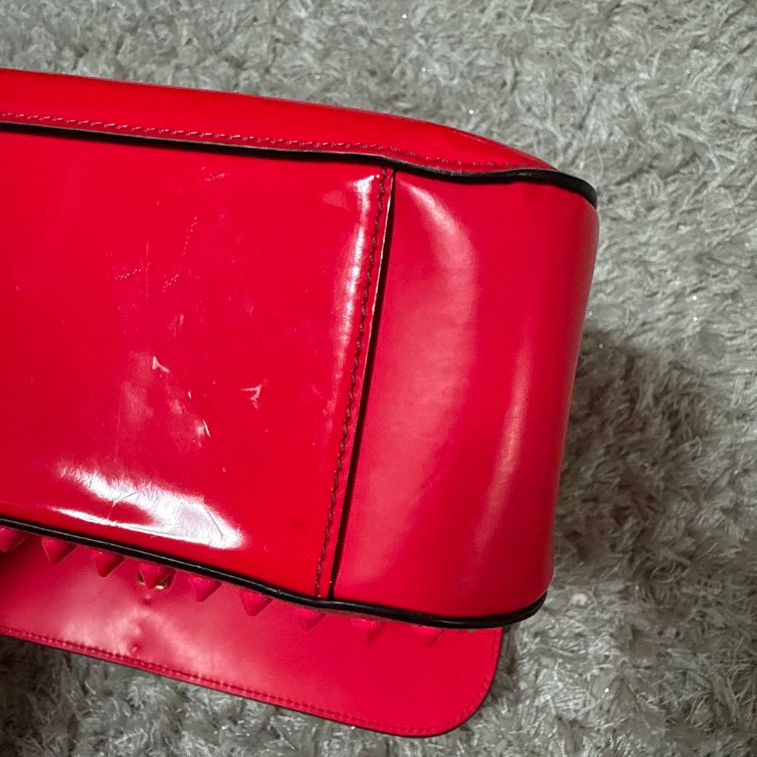 ひ*り様 ピンク スタッズリボン ショルダーバッグ　ルブタン