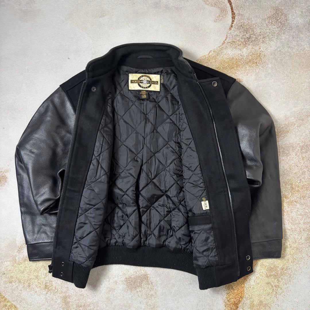 【Sustainable fashion】カナダ製レザースタジャン 黒XL