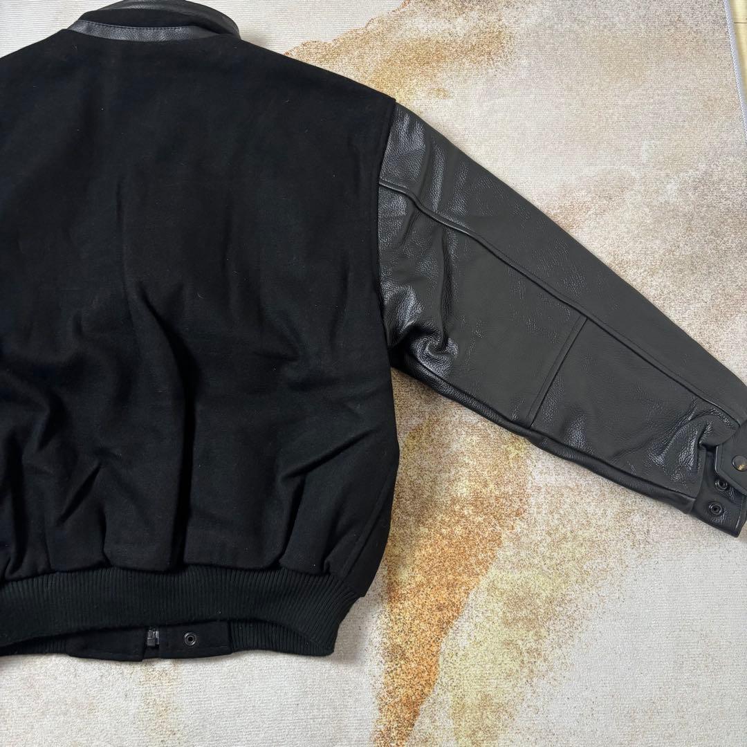 【Sustainable fashion】カナダ製レザースタジャン 黒XL