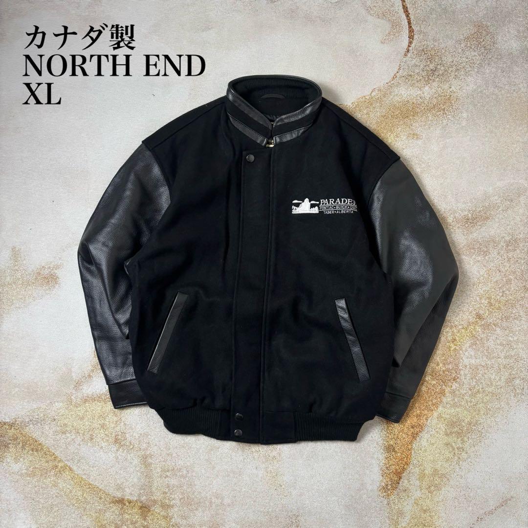 【Sustainable fashion】カナダ製レザースタジャン 黒XL