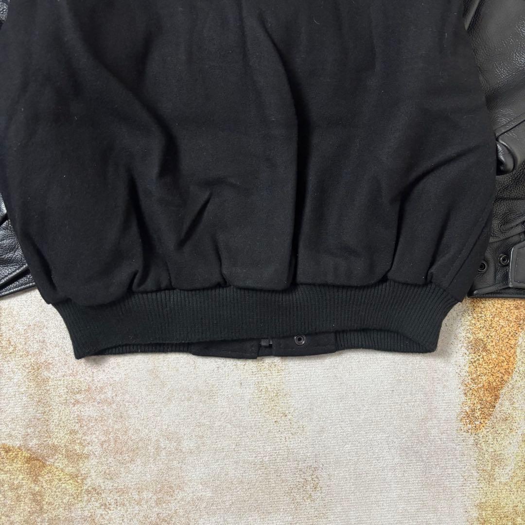 【Sustainable fashion】カナダ製レザースタジャン 黒XL