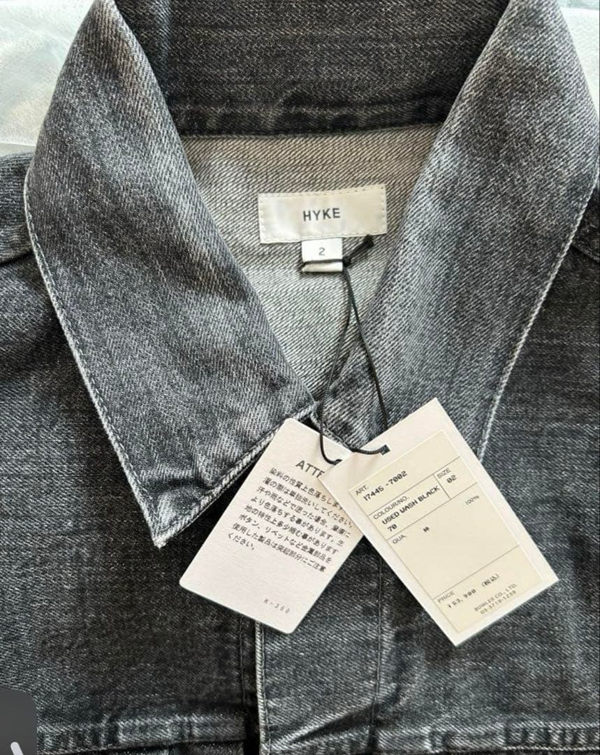 HYKEダークデニム バルーンスリーブジャケット