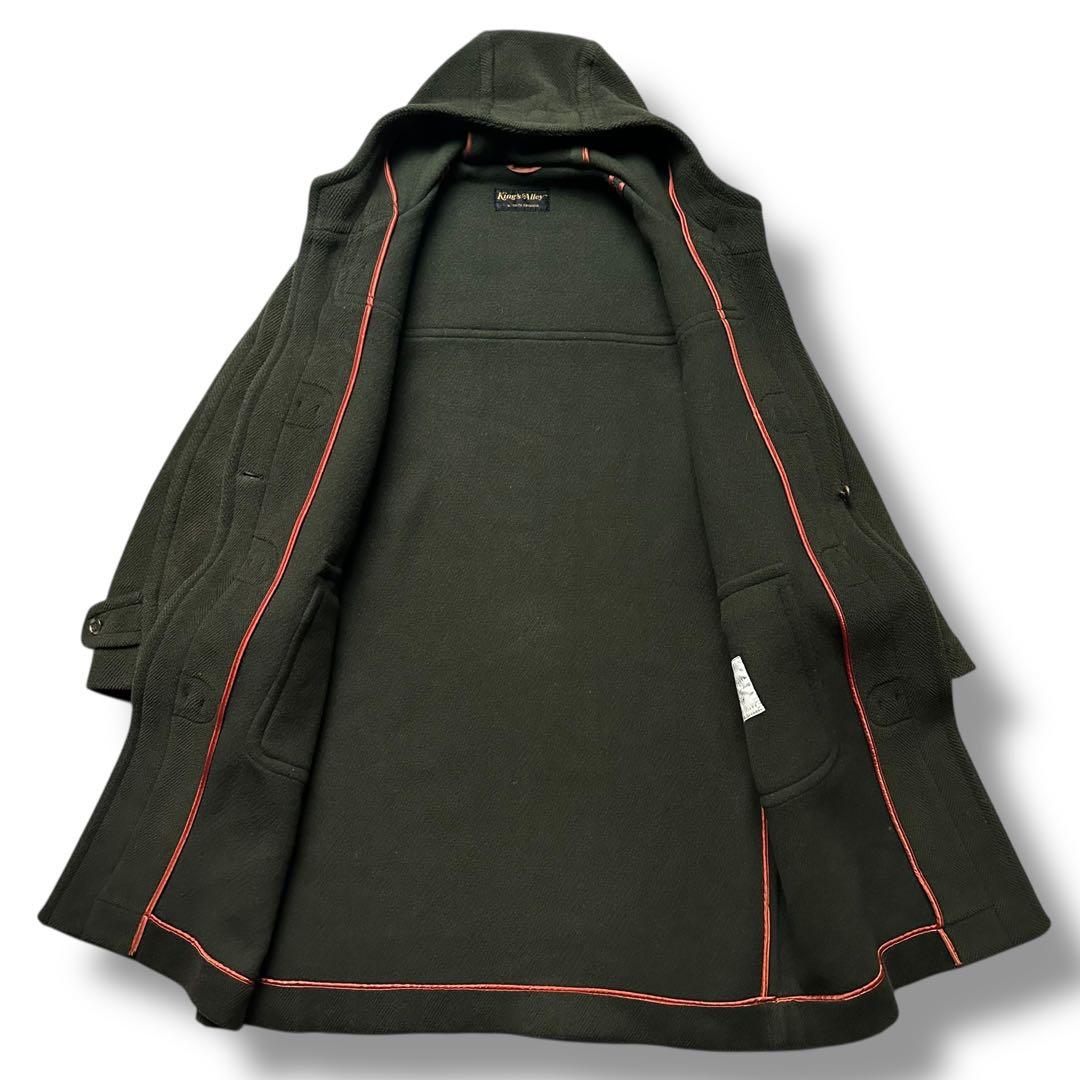 美品 モンゴメリー ムーアブルック ダッフルコート ヘリンボーン 緑 英国製