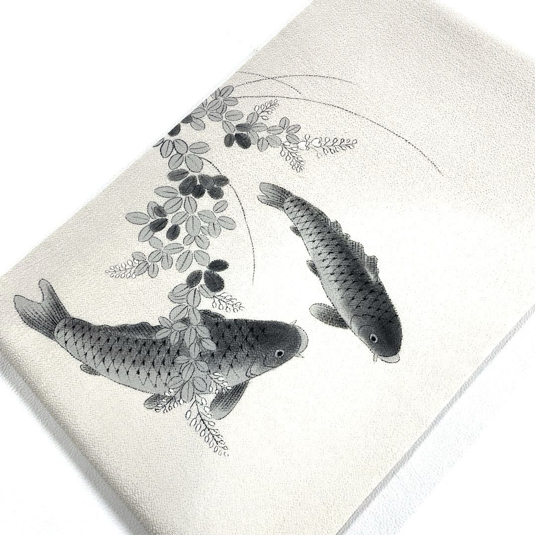 専用帯5048 ●高級 正絹 名古屋帯 鯉