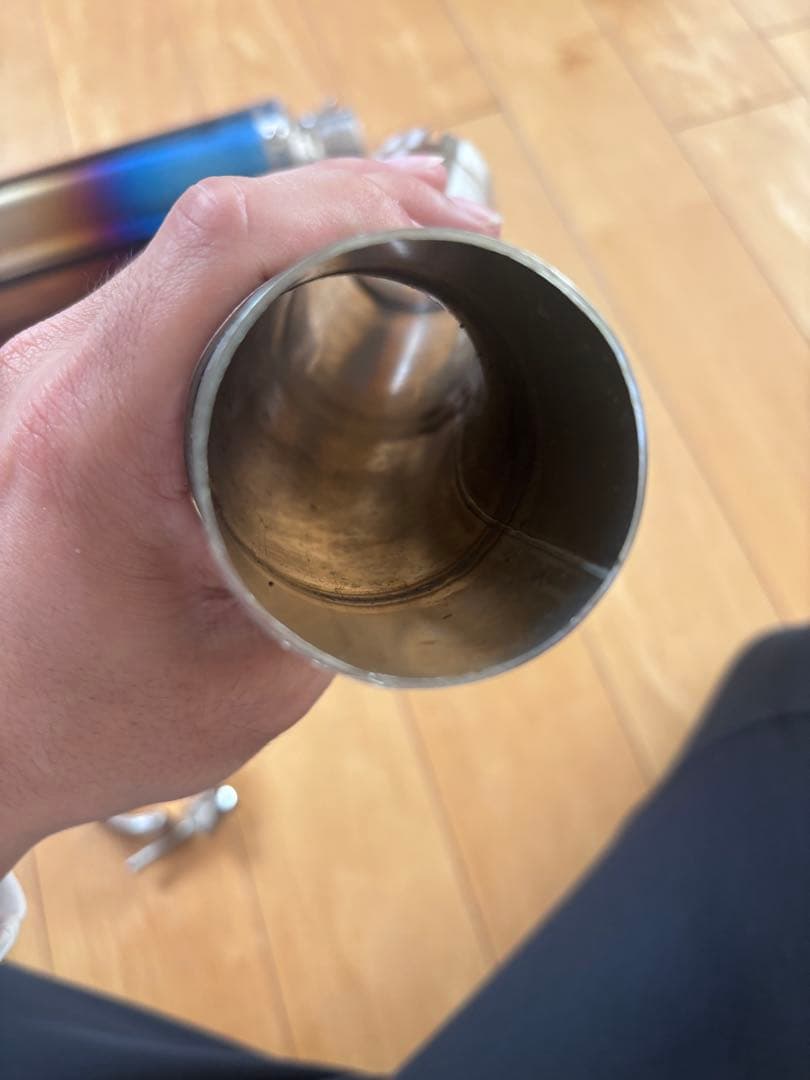 汎用　LCIPARTS　ラウンドフルチタンマフラー　差込径50.8mm