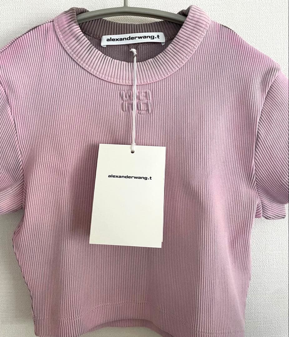 alexanderwang クロップドTシャツ　ピンク　xxs