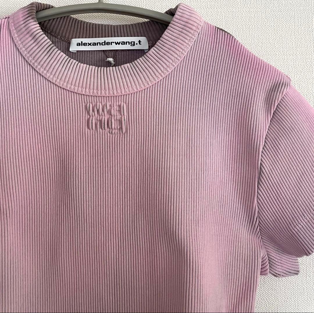 alexanderwang クロップドTシャツ　ピンク　xxs