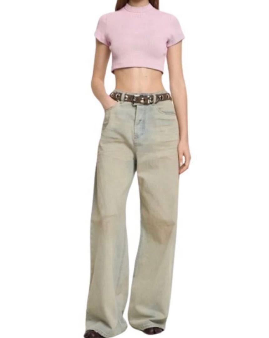 alexanderwang クロップドTシャツ　ピンク　xxs