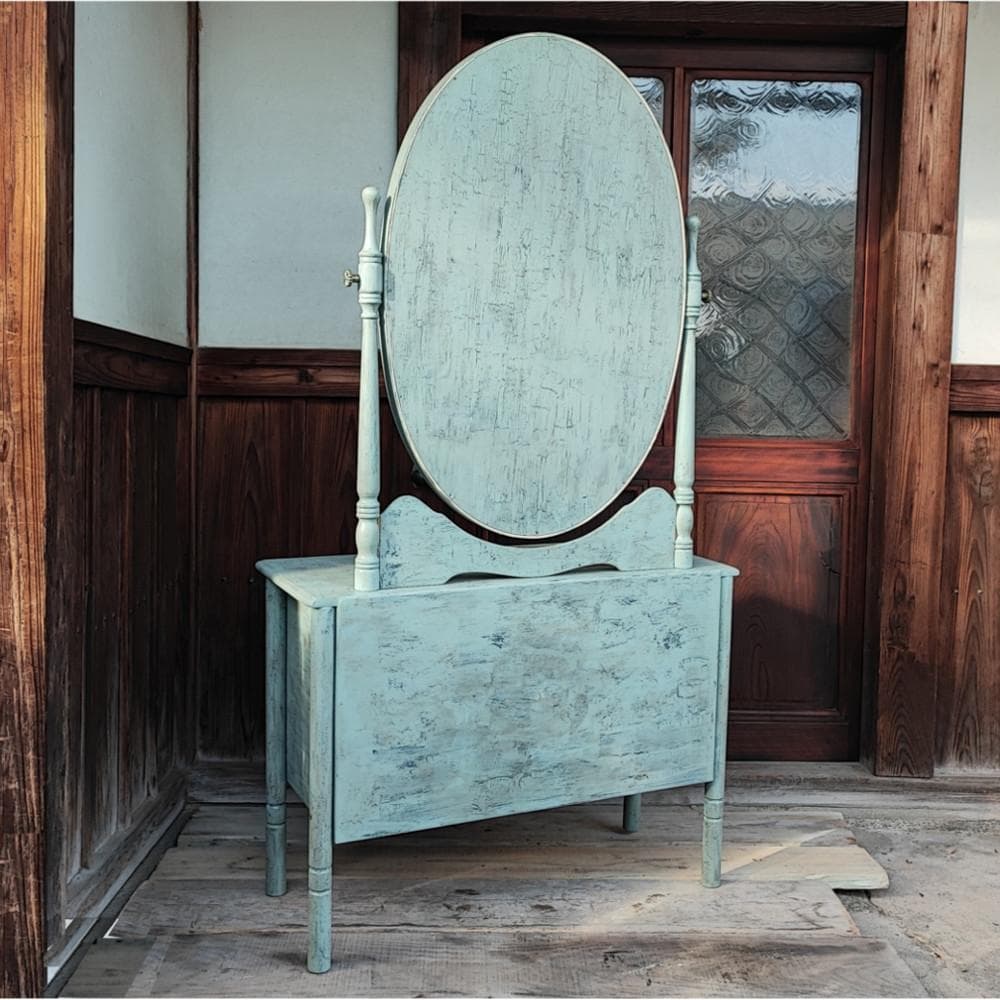 80年代 ドレッサー 再塗装 クラック塗装