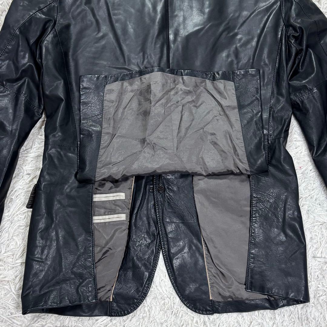 DURBAN ダーバン　カウレザー　テーラードジャケット　ブラック　M