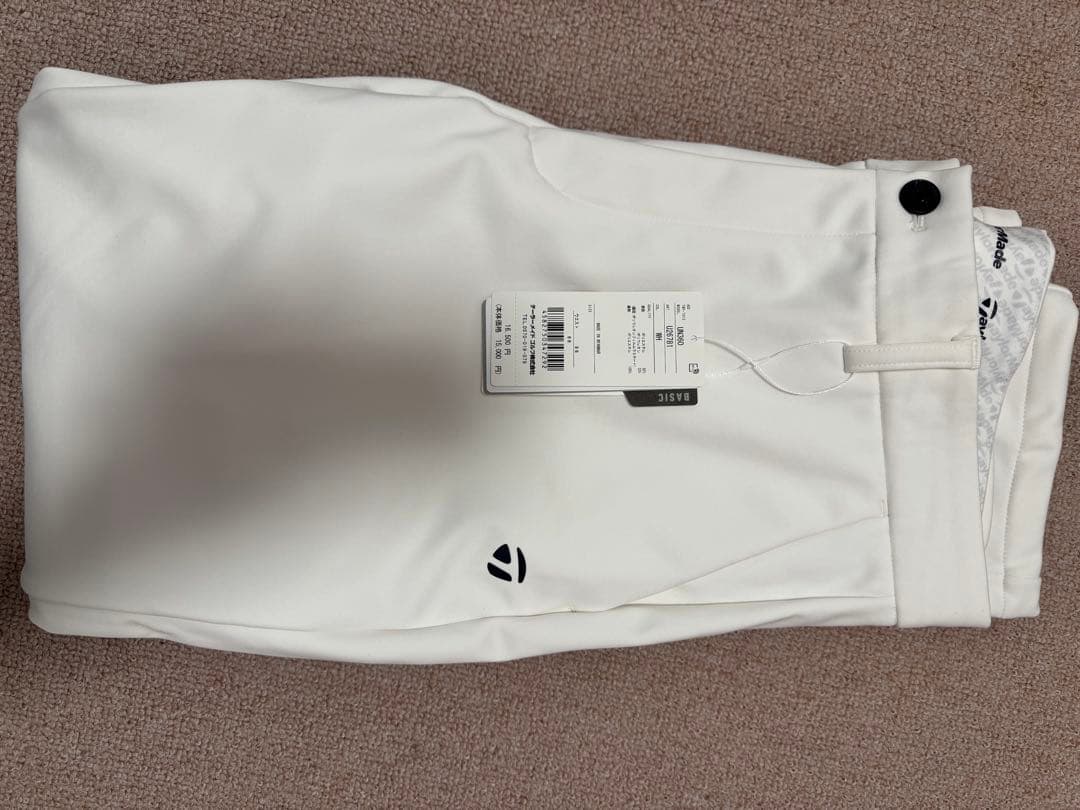 ゴルフ　パンツ O XL テーラーメイド　ホワイト　裏起毛