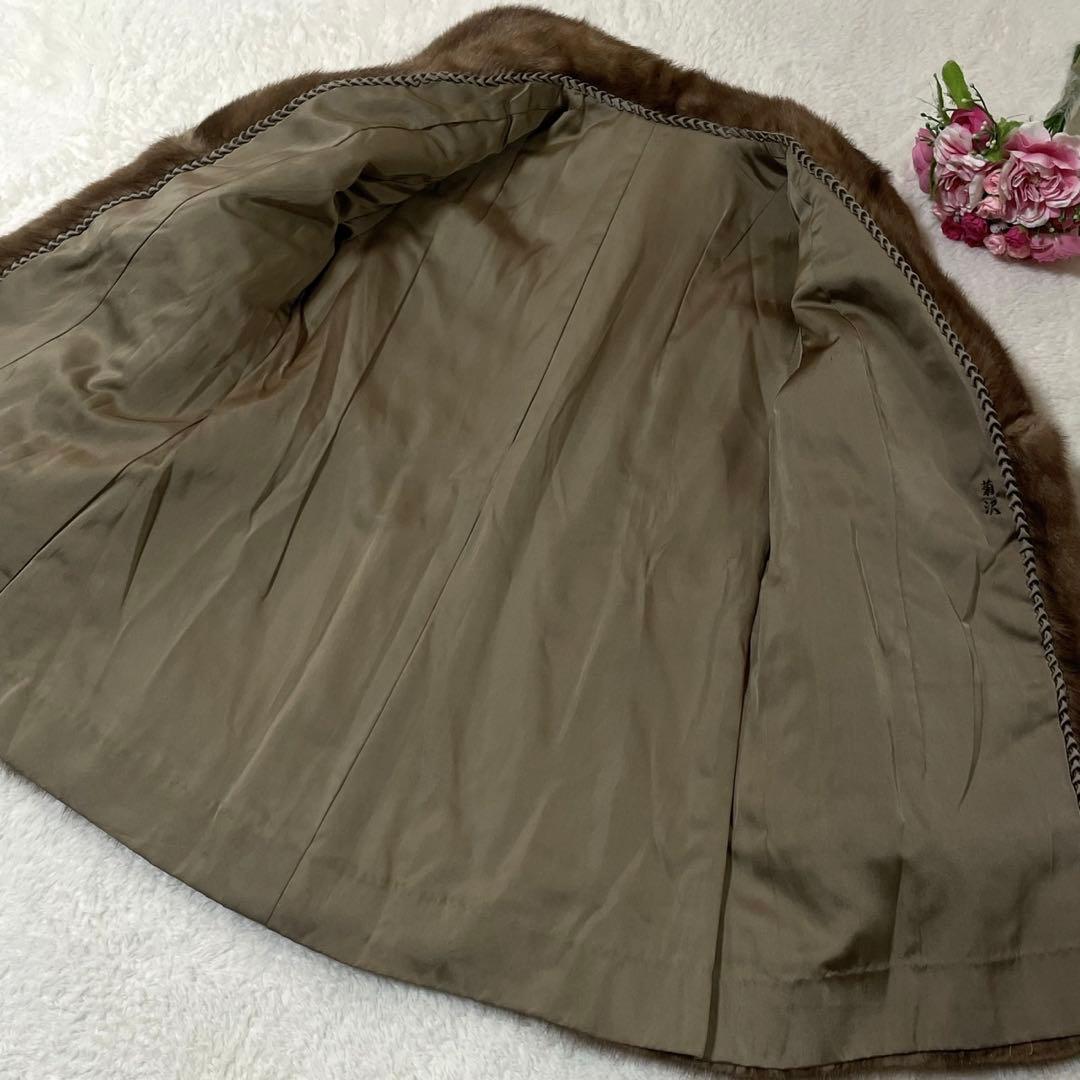 美品● 毛皮 ファーコート ミンクファー デミバフミンク