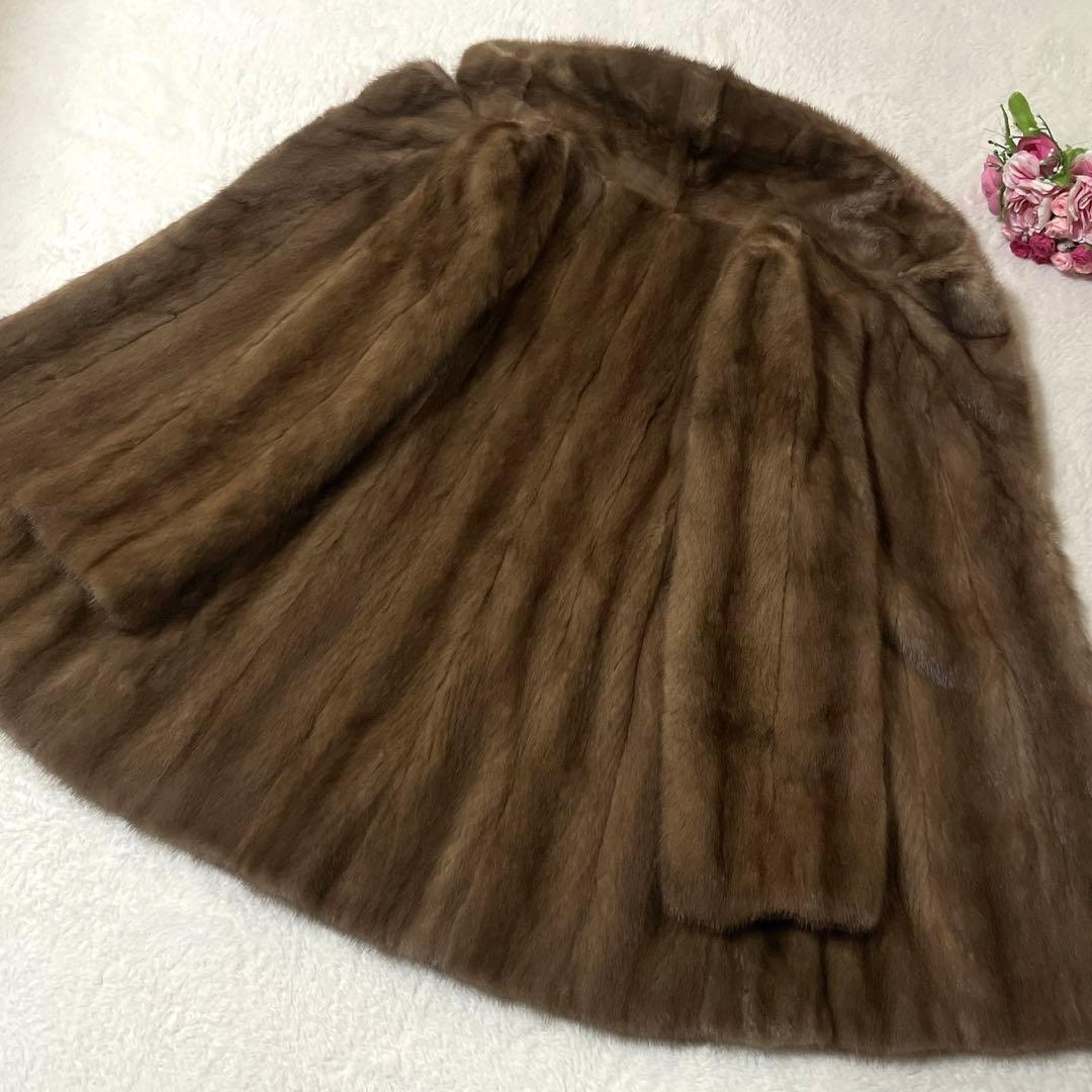 美品● 毛皮 ファーコート ミンクファー デミバフミンク