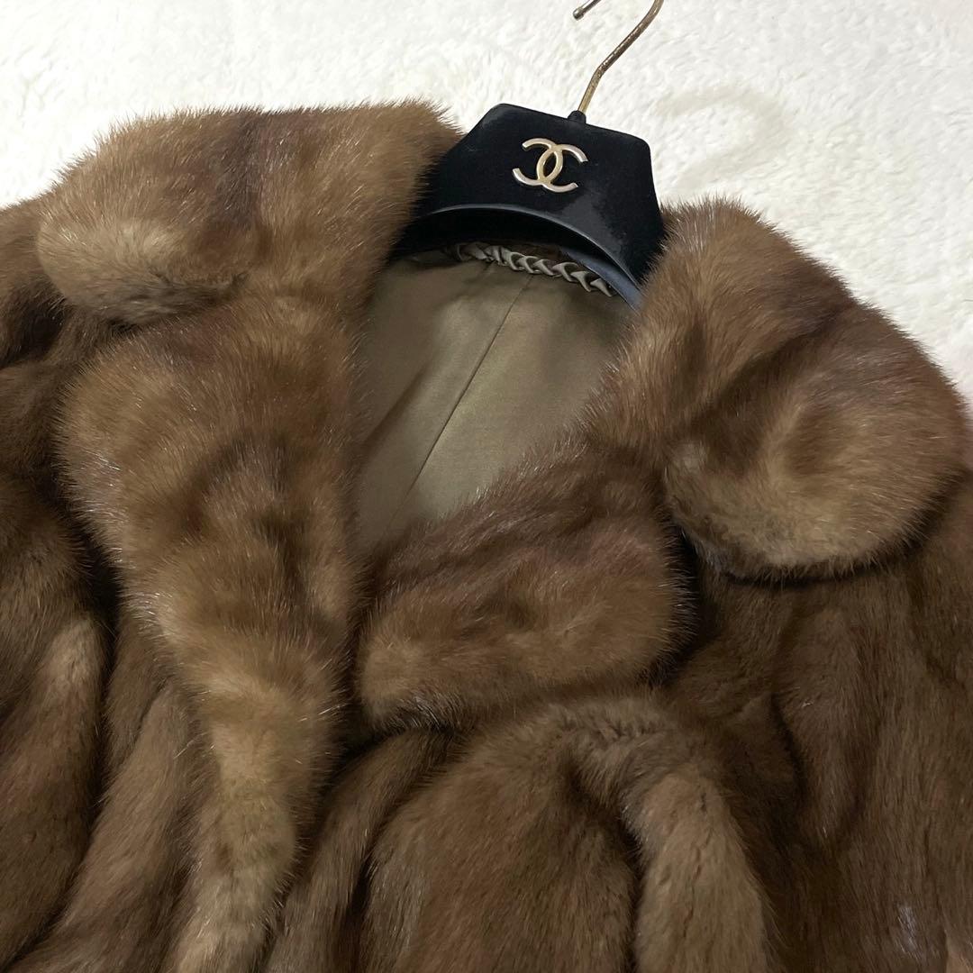 美品● 毛皮 ファーコート ミンクファー デミバフミンク