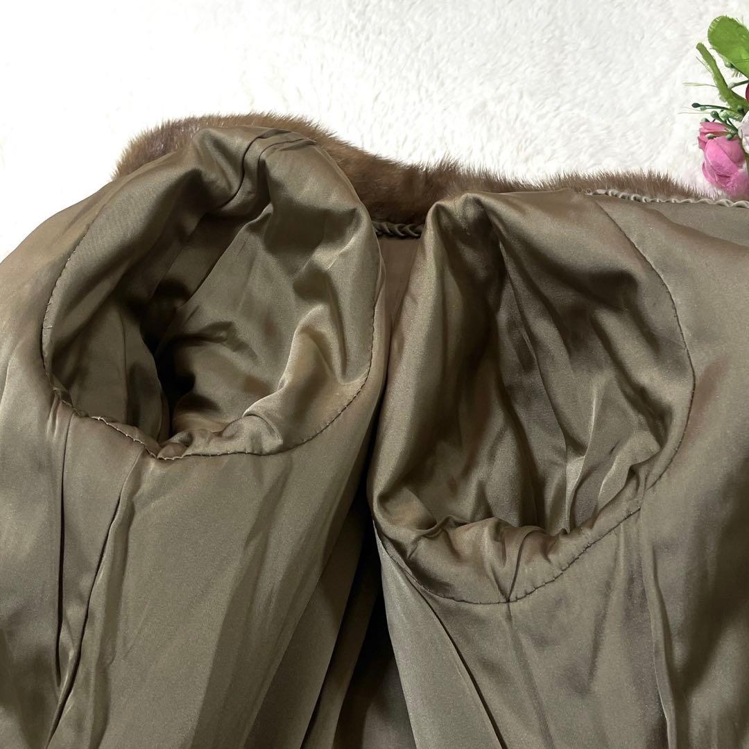 美品● 毛皮 ファーコート ミンクファー デミバフミンク