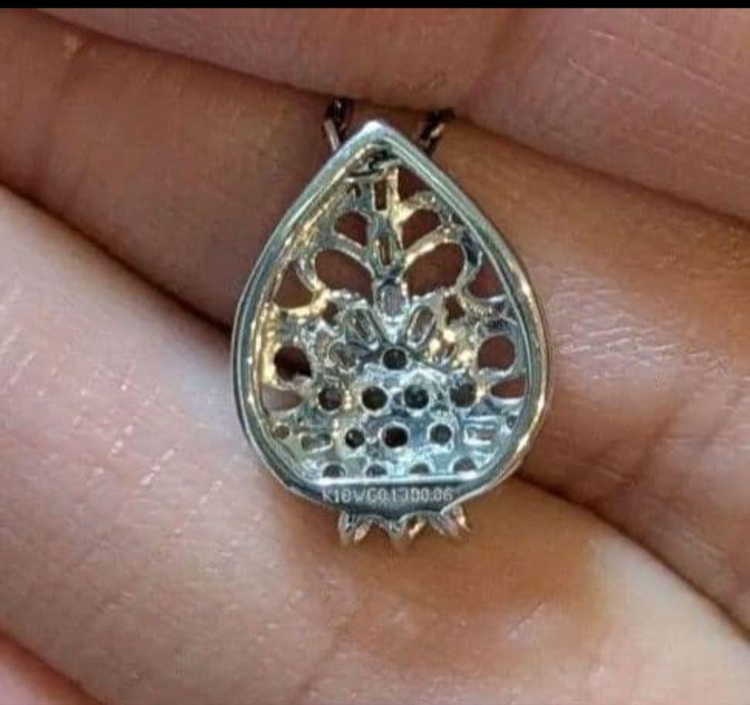 み*ち様 K18WG パライバトルマリン0.13ct ネックレストップ