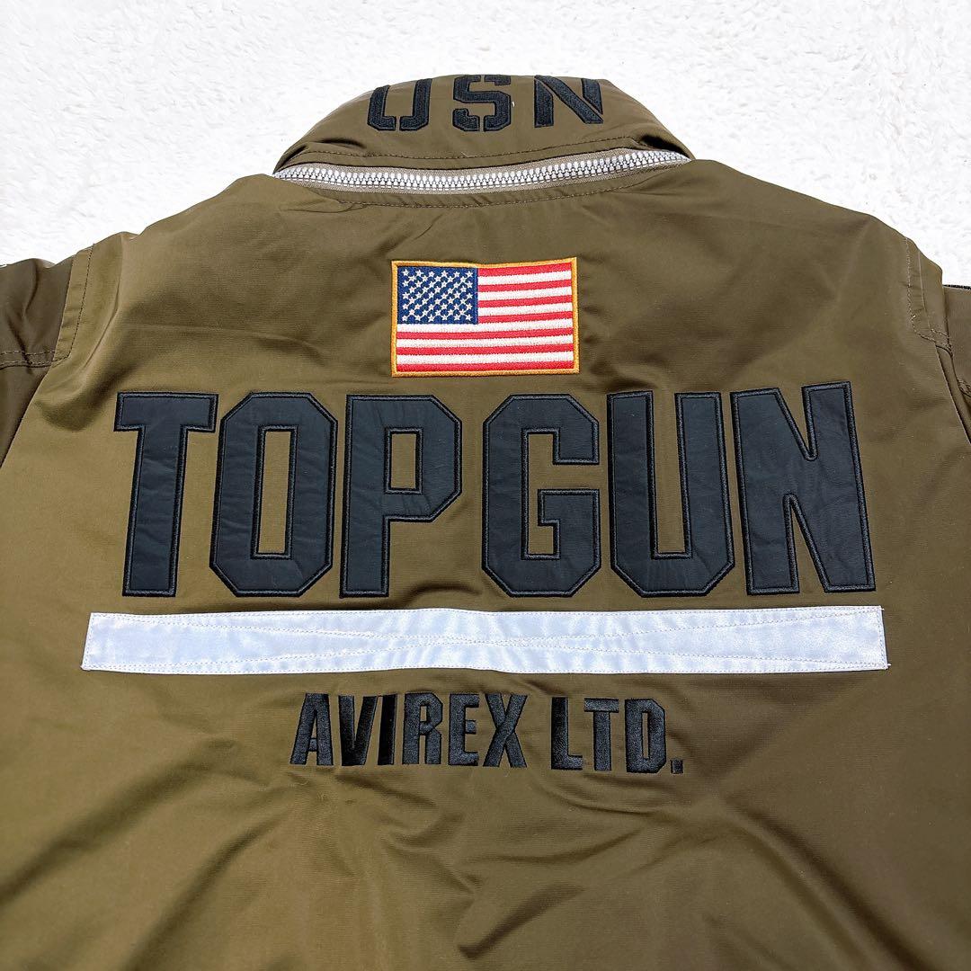 AVIREX カスタム CWU-45/P TOPGUN ワッペン カーキ L