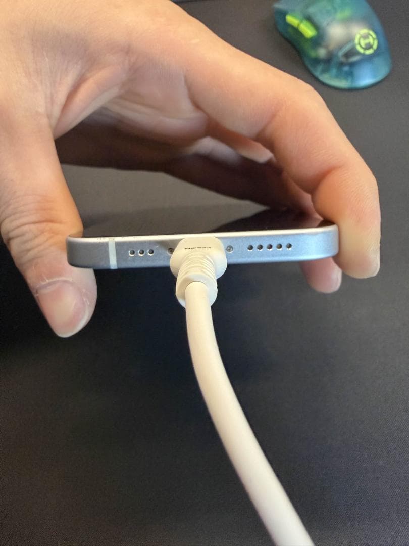 iPhone15 128GB ブルー 箱× BT87％