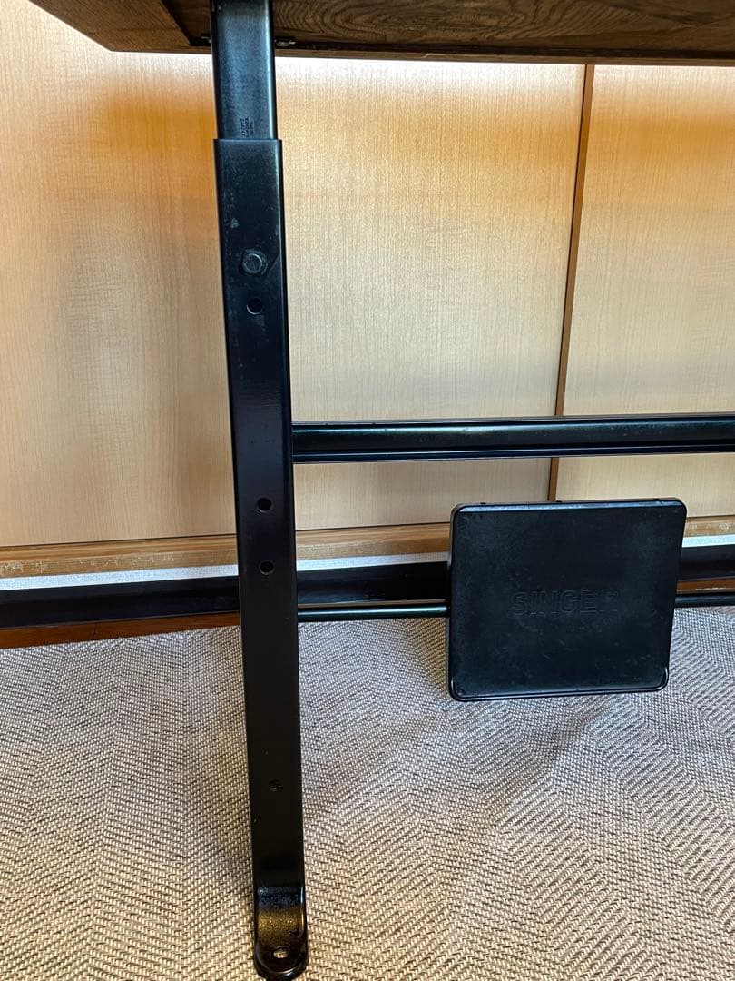 【メンテナンス済み】希少 アメリカ製 SINGER社製 ミシンテーブル デスク