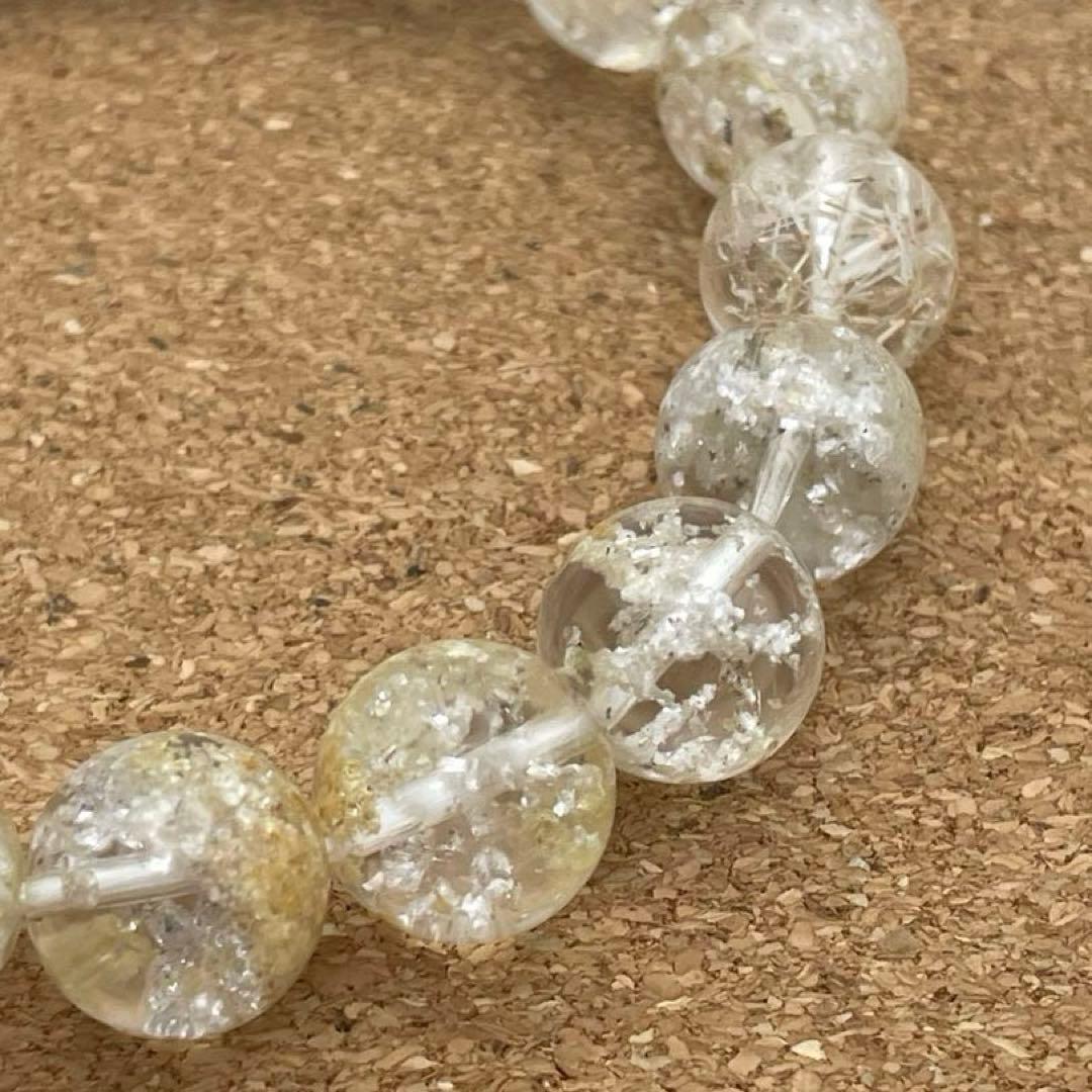 【超希少 高品質】スノーホワイトファントムクォーツ 天然石　ブレスレット