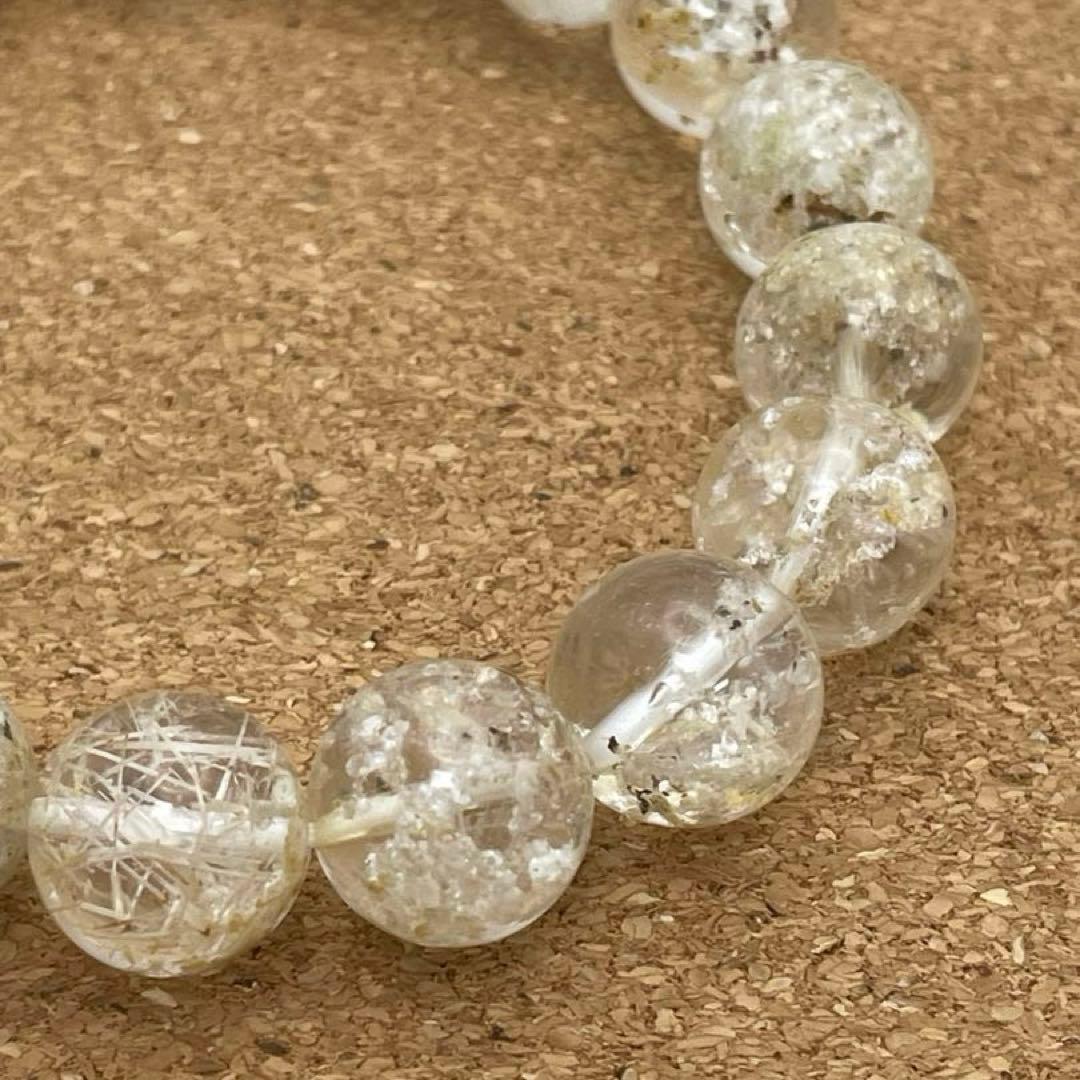 【超希少 高品質】スノーホワイトファントムクォーツ 天然石　ブレスレット