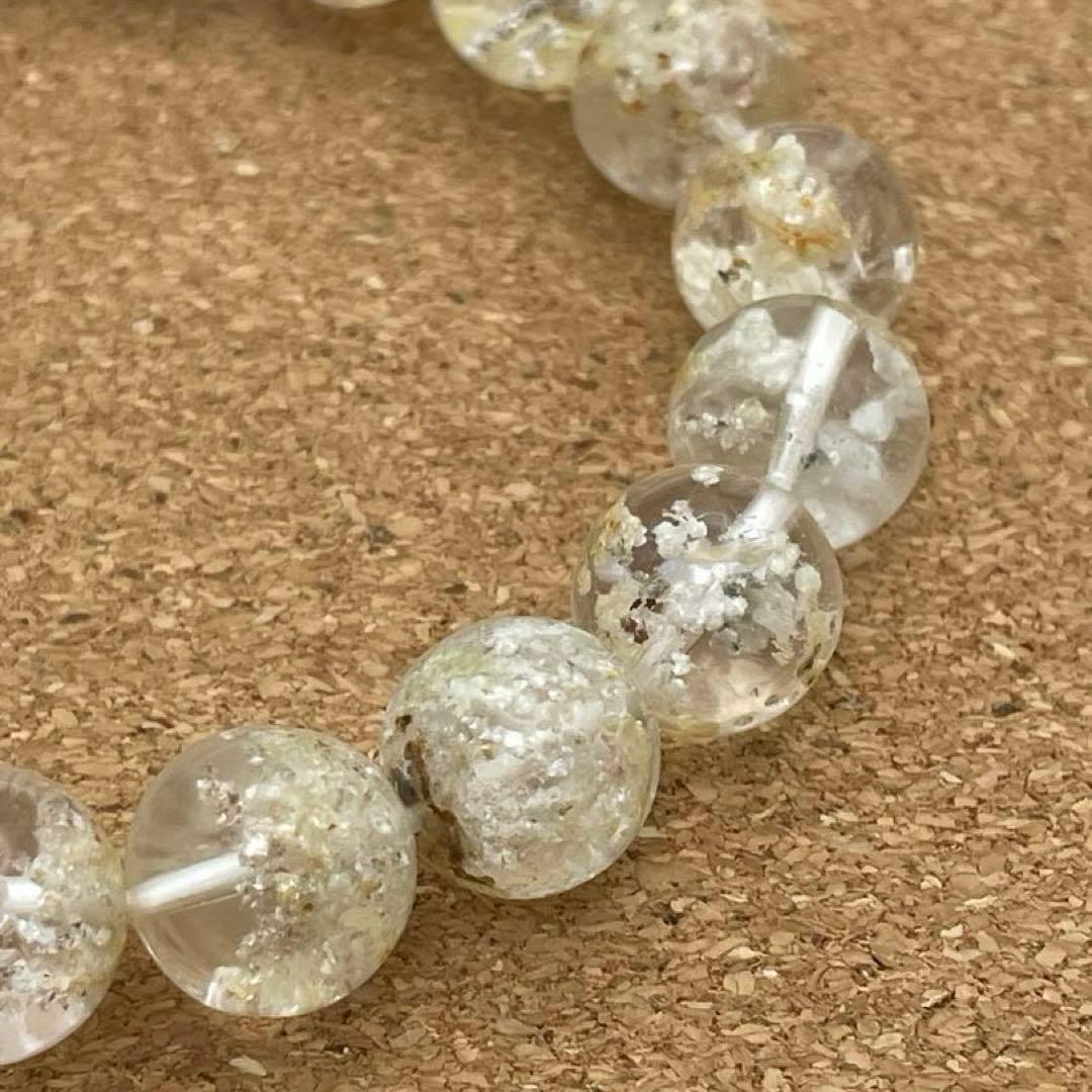 【超希少 高品質】スノーホワイトファントムクォーツ 天然石　ブレスレット