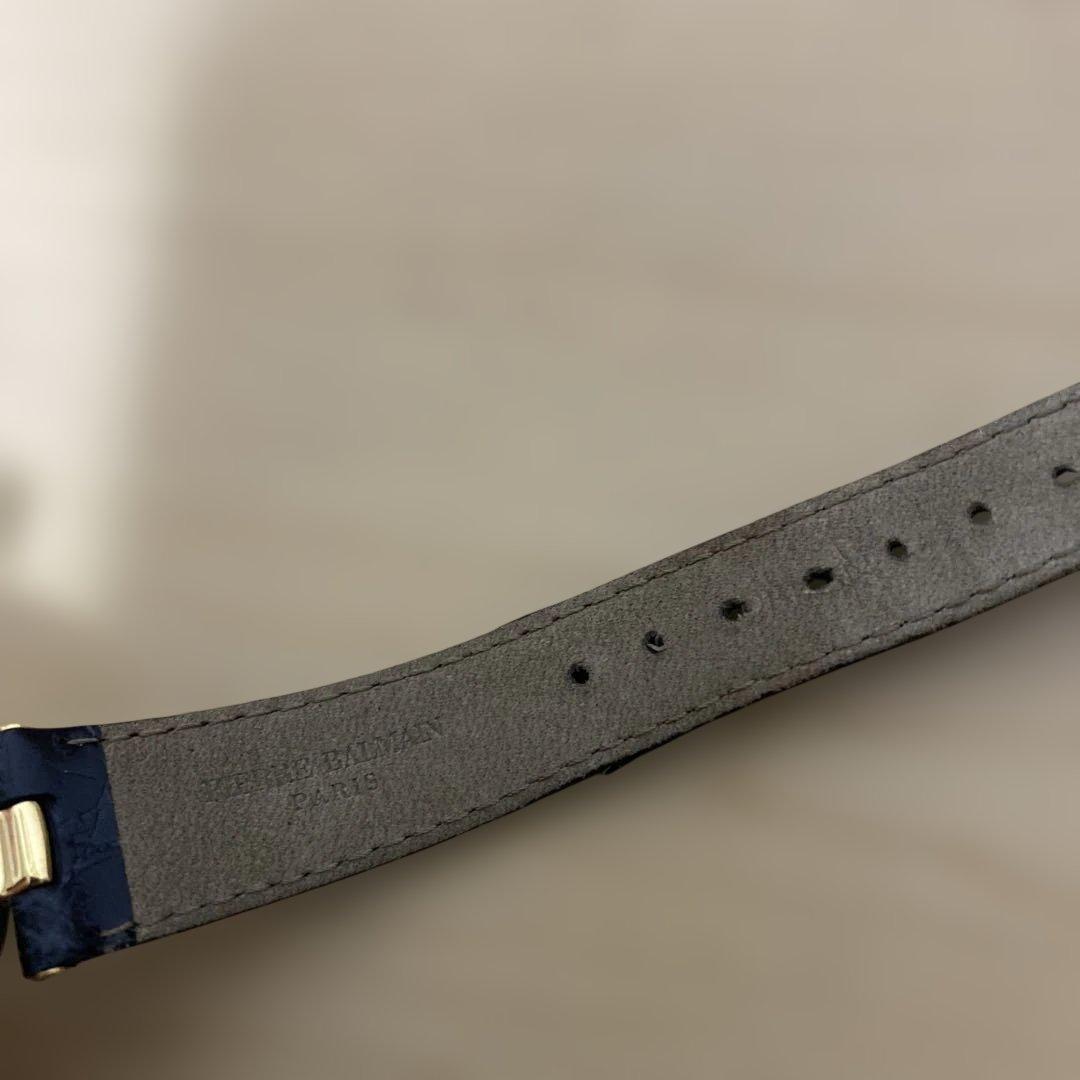 PIERRE BALMAIN 腕時計 ブラック ゴールド 稼働中。