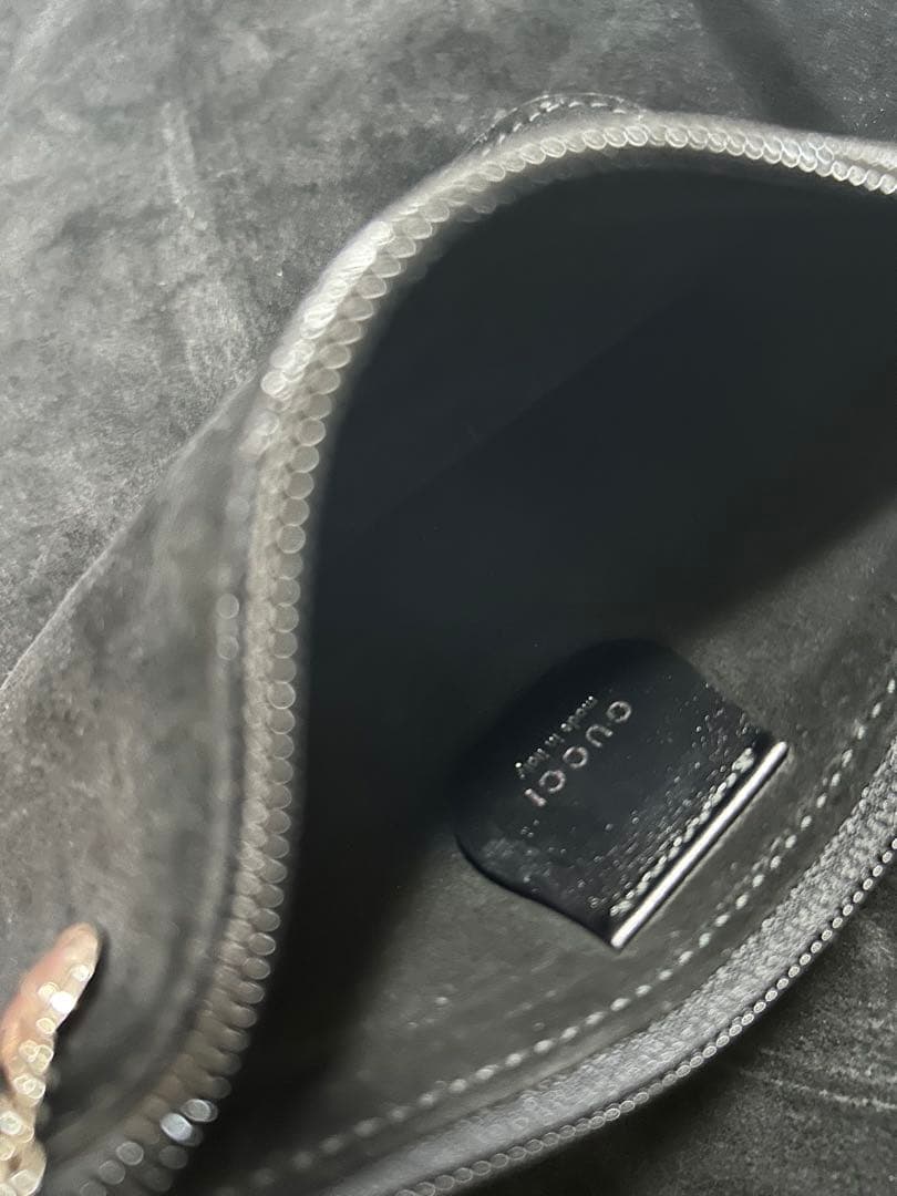 GUCCI グッチ ワンショルダーバッグ トート スエード ポーチ付き ブラック