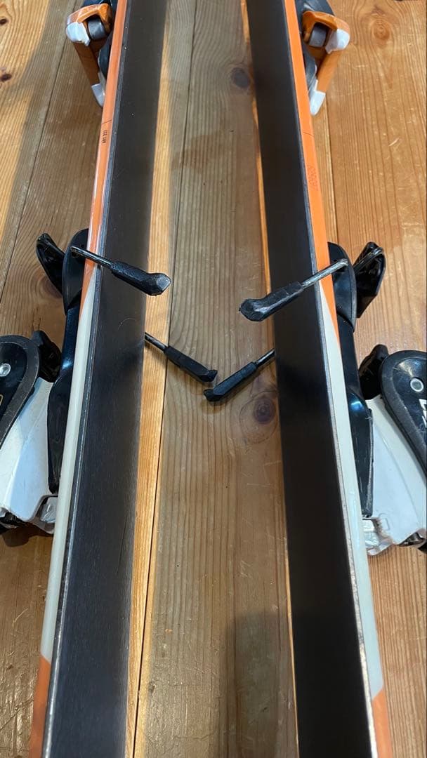 ロシニョールスキー板子供ジュニアkidsキッズ120cmセットストックオレンジ