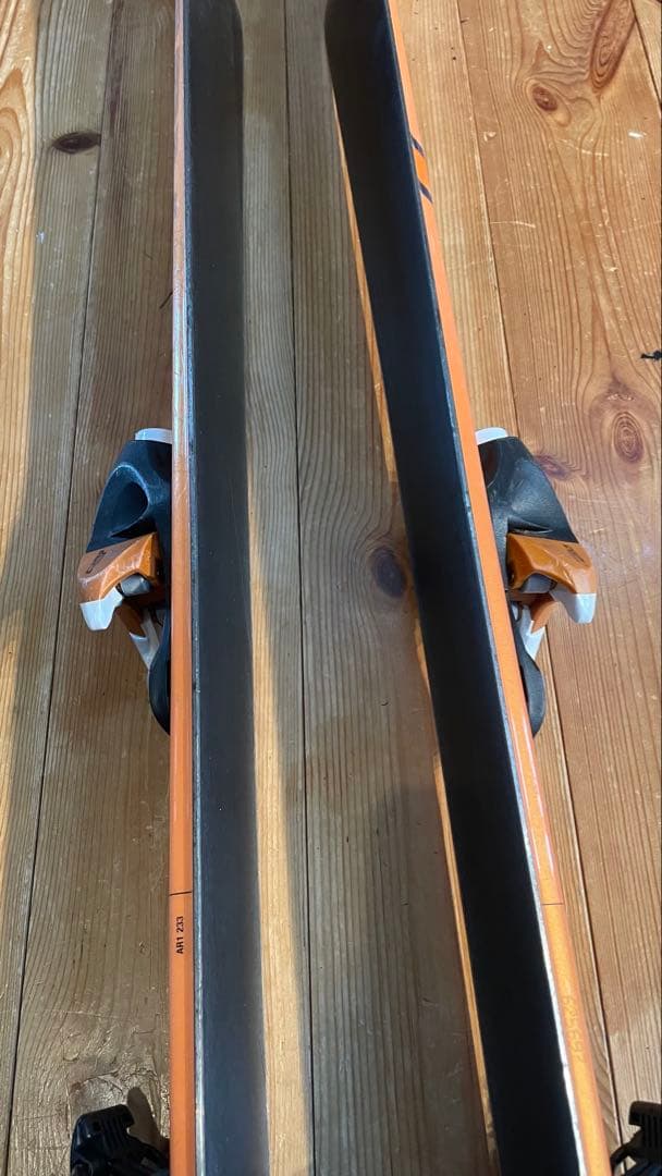 ロシニョールスキー板子供ジュニアkidsキッズ120cmセットストックオレンジ