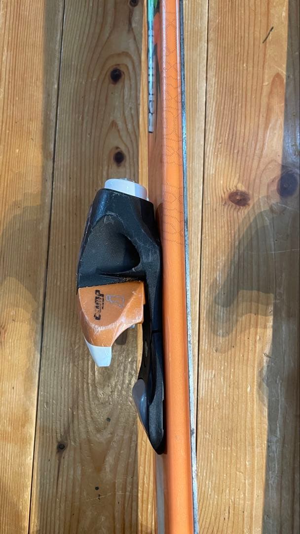 ロシニョールスキー板子供ジュニアkidsキッズ120cmセットストックオレンジ