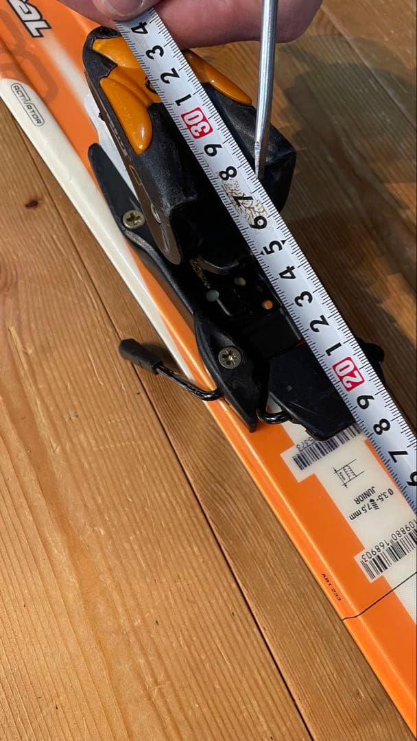 ロシニョールスキー板子供ジュニアkidsキッズ120cmセットストックオレンジ