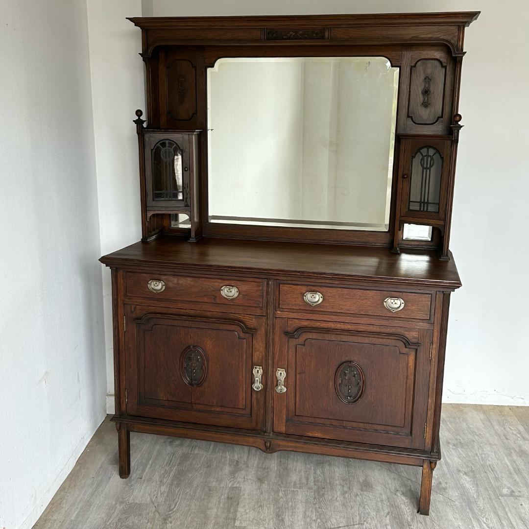 イギリス アンティーク 家具 ミラーバックサイドボード 1930年頃 609A