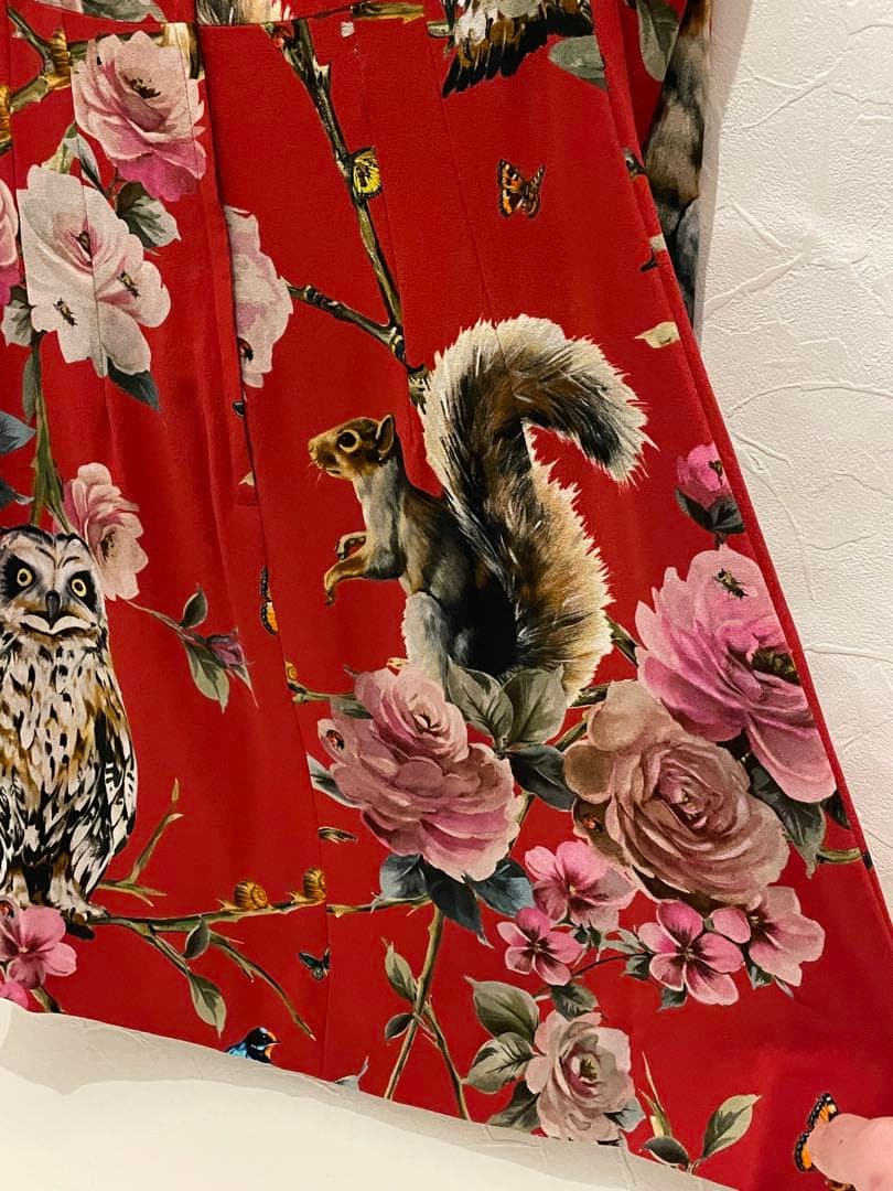 Dolce & Gabbana 花柄ワンピース 赤