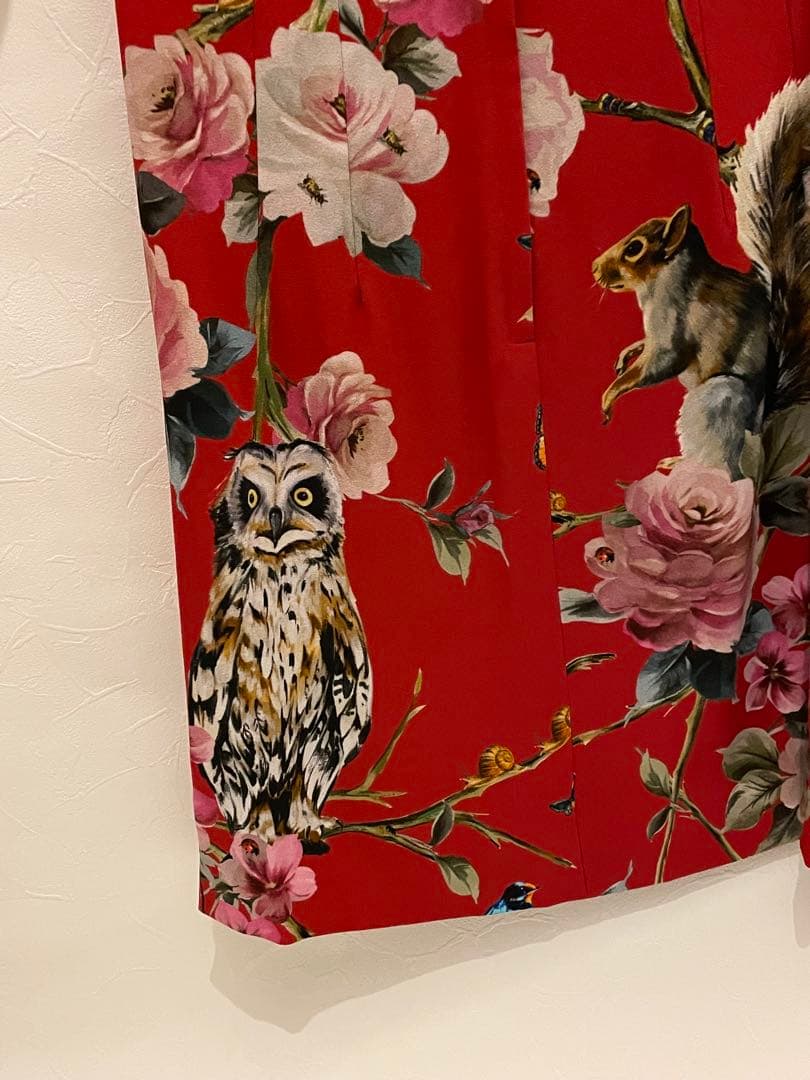 Dolce & Gabbana 花柄ワンピース 赤