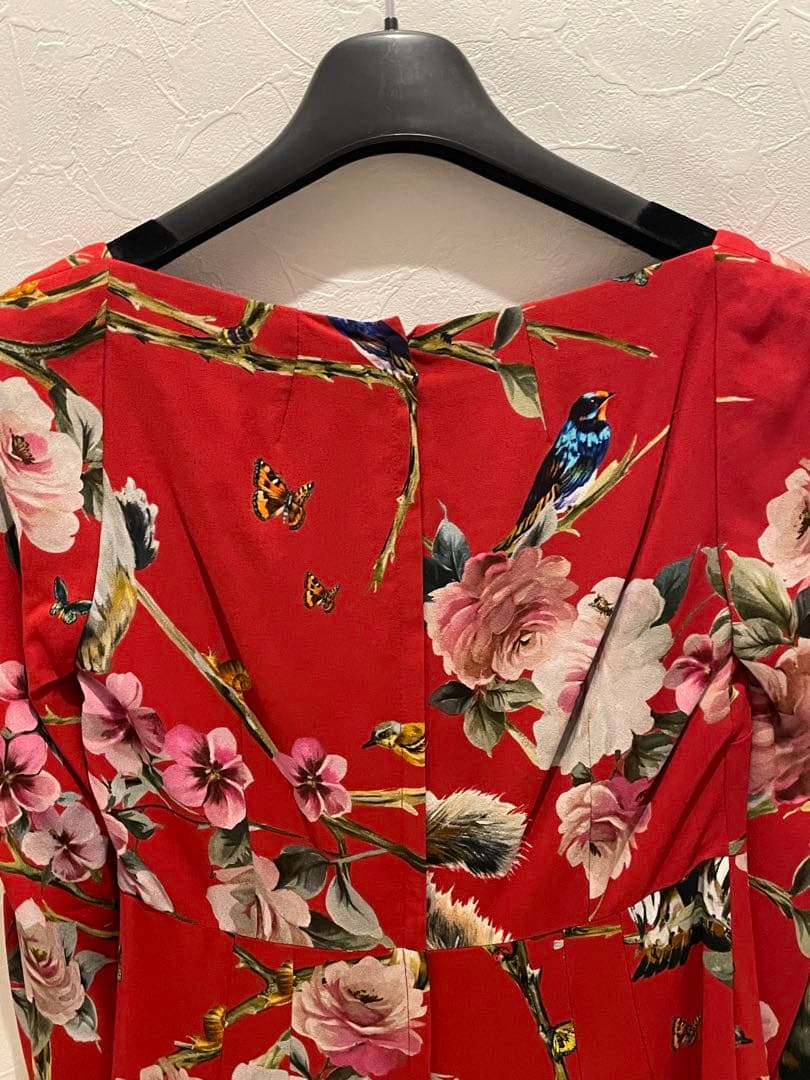 Dolce & Gabbana 花柄ワンピース 赤