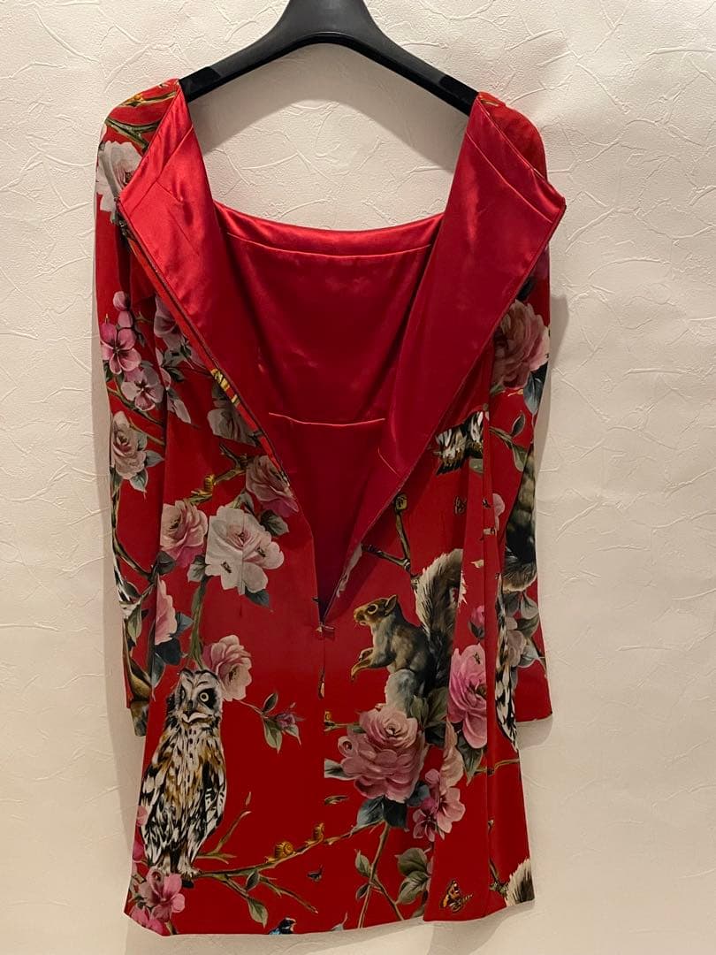Dolce & Gabbana 花柄ワンピース 赤