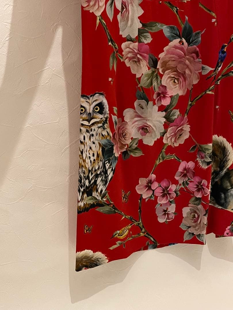 Dolce & Gabbana 花柄ワンピース 赤