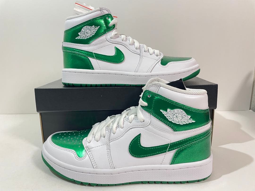 【新品】エアジョーダン1ハイ ゴルフ \"メタリックグリーン\"