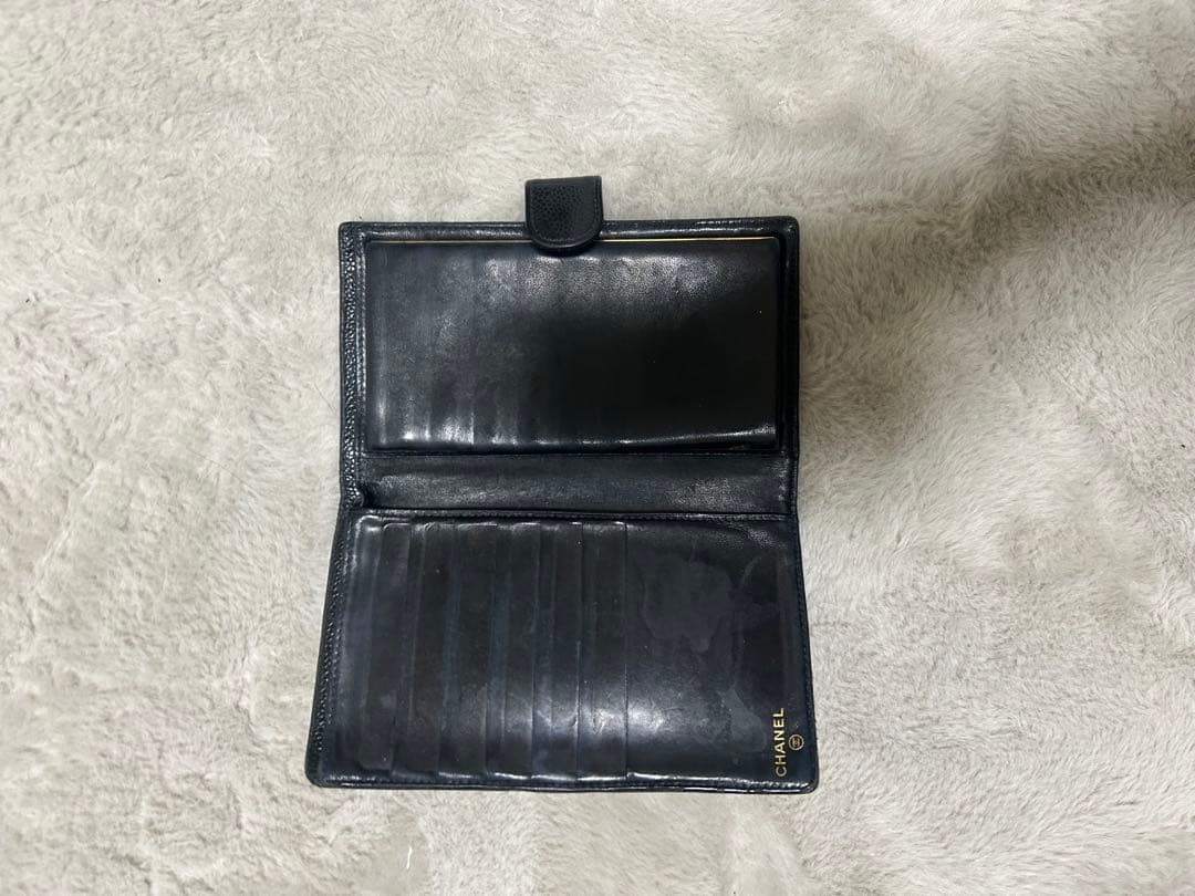 CHANEL ブラックレザー 長財布