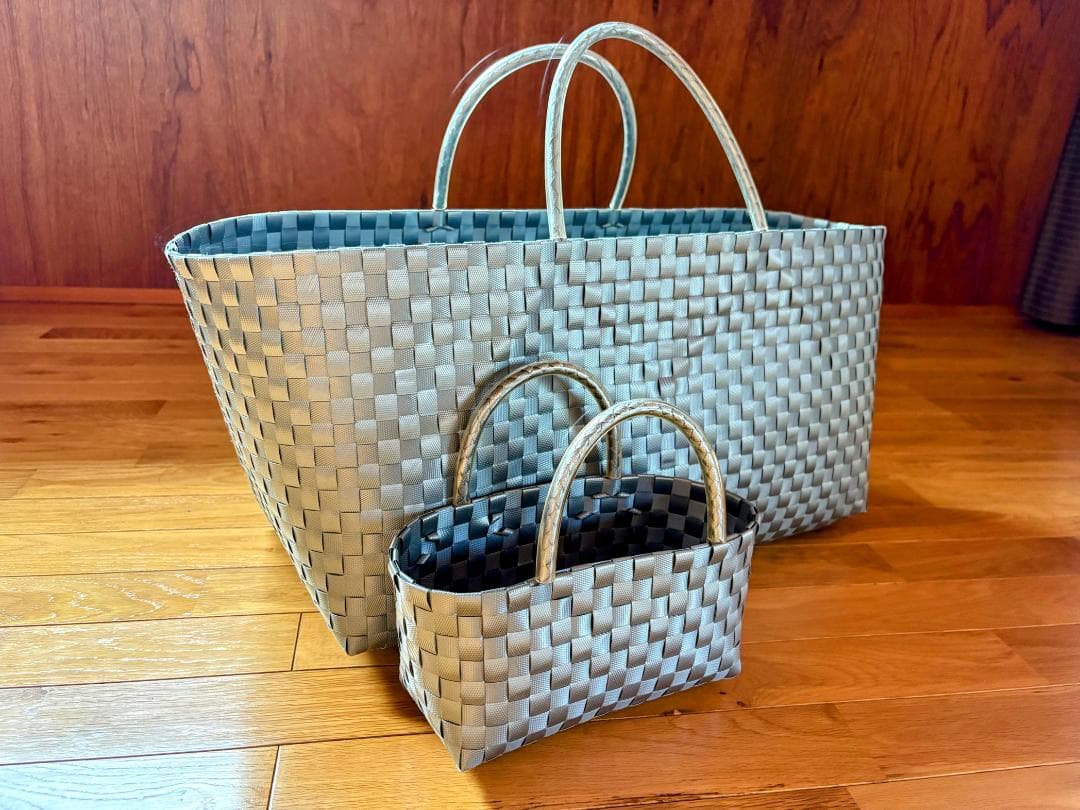 weeksdays ベトナムのかご　XL・XSサイズ　シルバー 2個セット