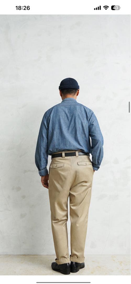 coco☆ 2本WAIPERM-52 ヴィンテージ ツータックテーパード