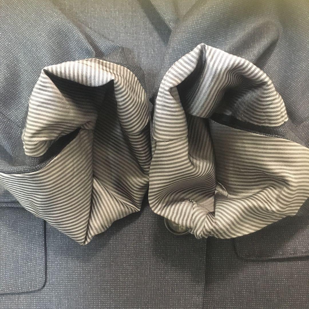 21日迄特価メンズ高級イタリア製REDA ダークブルー スリーピーススーツ　L