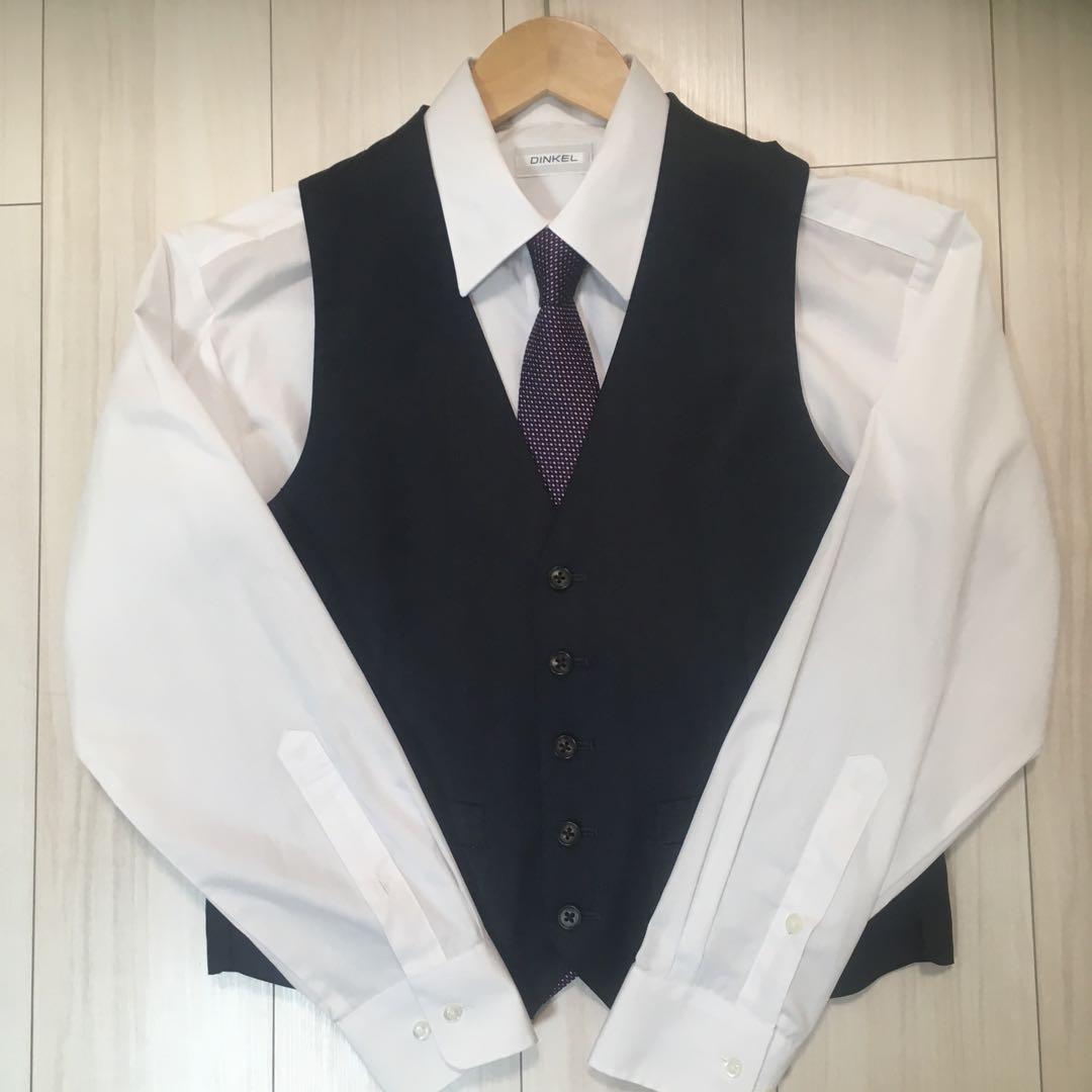 21日迄特価メンズ高級イタリア製REDA ダークブルー スリーピーススーツ　L